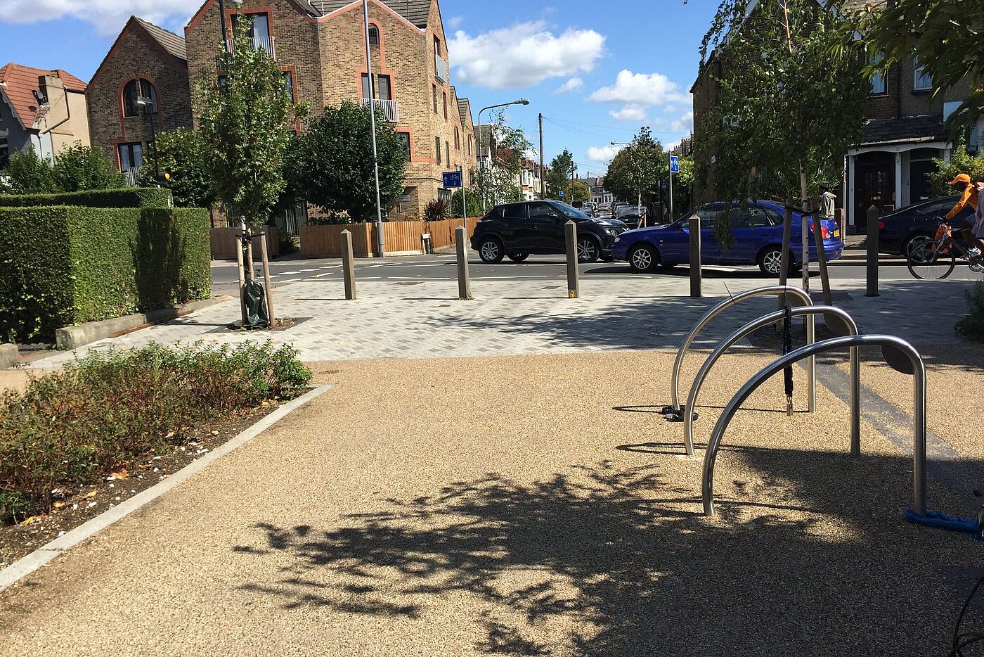 Umgewidmeter Straßenabschnitt in London bietet Platz Umgewidmeter Straßenabschnitt in London bietet Platz